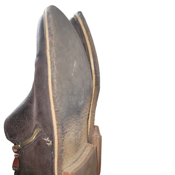 UGG Clementine Brown Leather Shearling Lined Ankle Boots Women Sz 6 1008703 - Picture 7 of 16